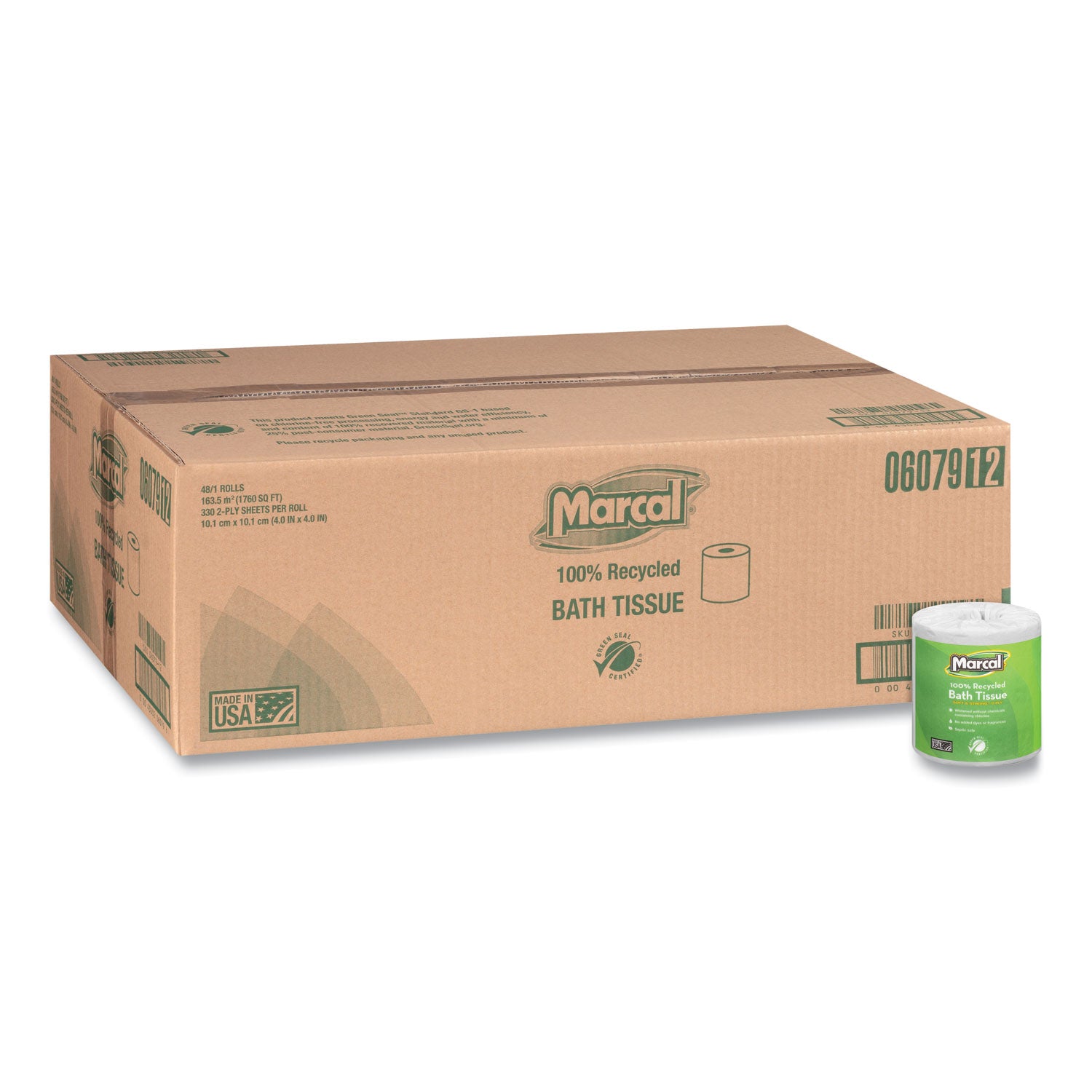 2 Ply - 336 Sheets/Roll - White - 48 / Carton