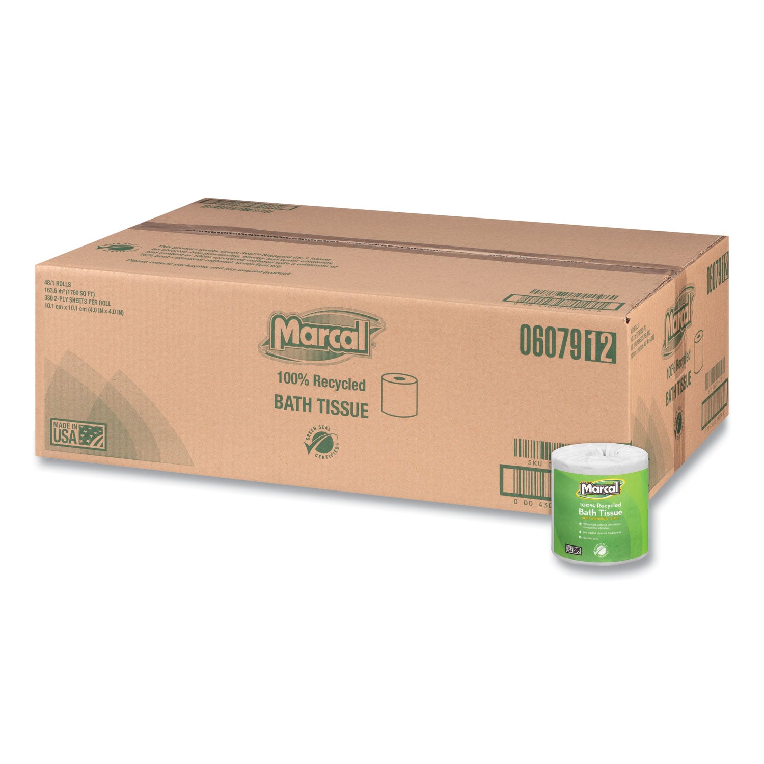 2 Ply - 336 Sheets/Roll - White - 48 / Carton