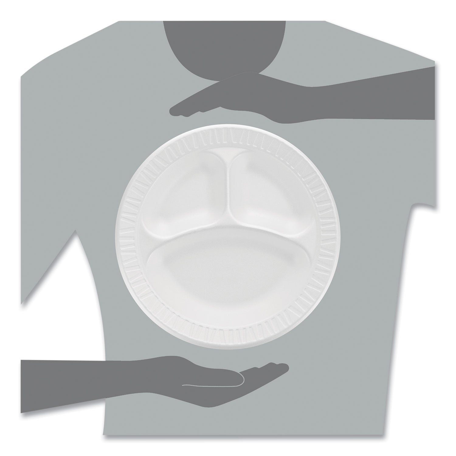 10.3" Diameter - White - Foam Body - 125/Bag - 4 / Carton