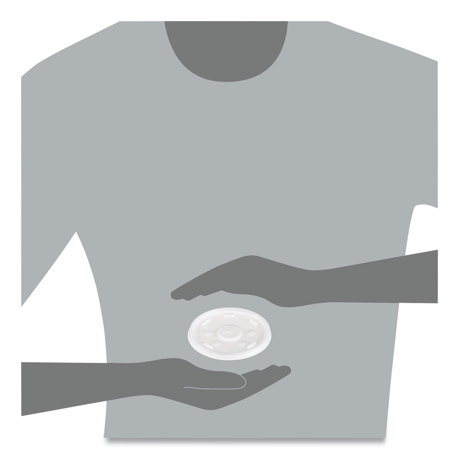 Dart Translucent Slotted Foam Cup Lids - 3.8" Diameter - High Impact Polystyrene (HIPS) - Translucent - 100 / Pack