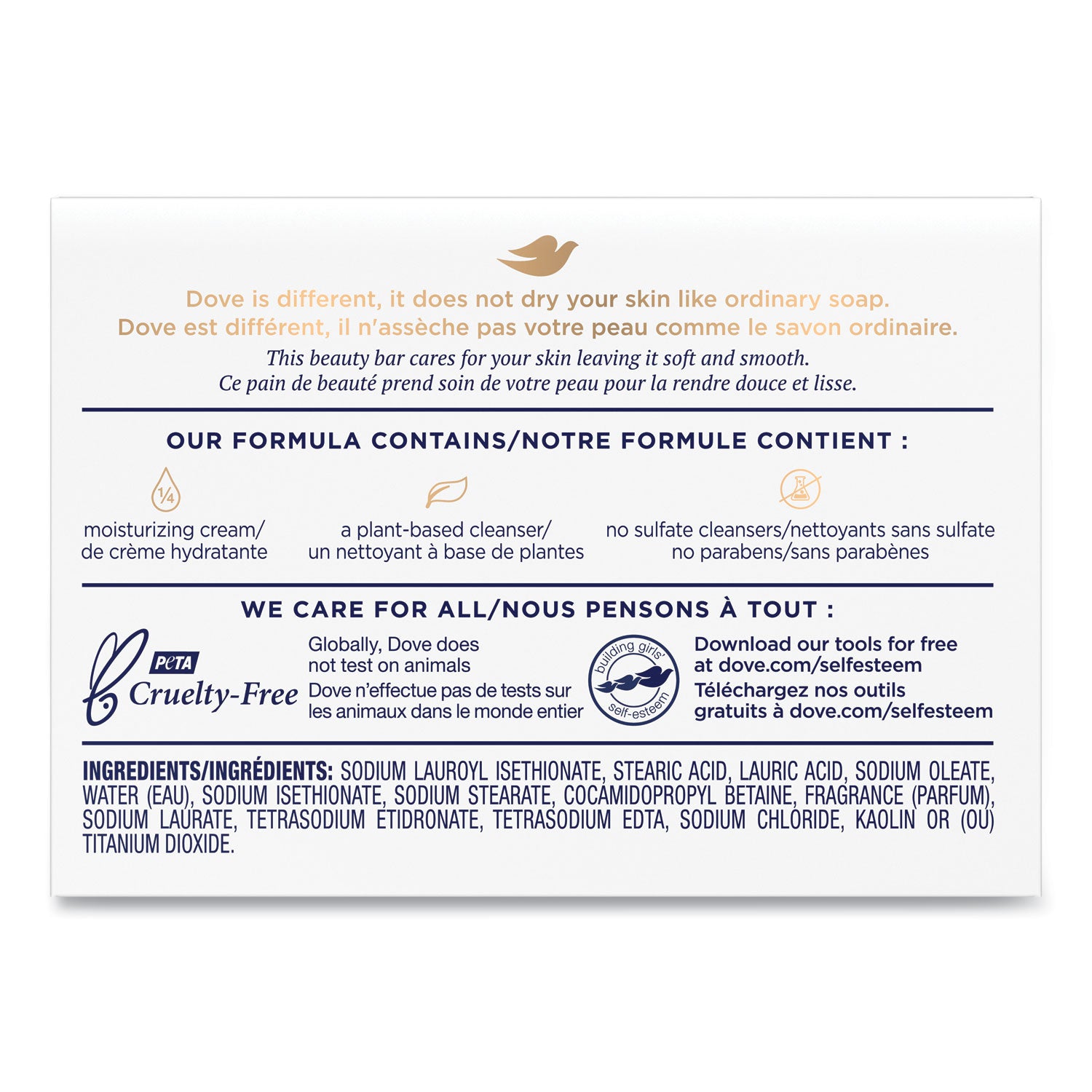 White Beauty Bar, Light Scent, 2.6 Oz, 36/carton