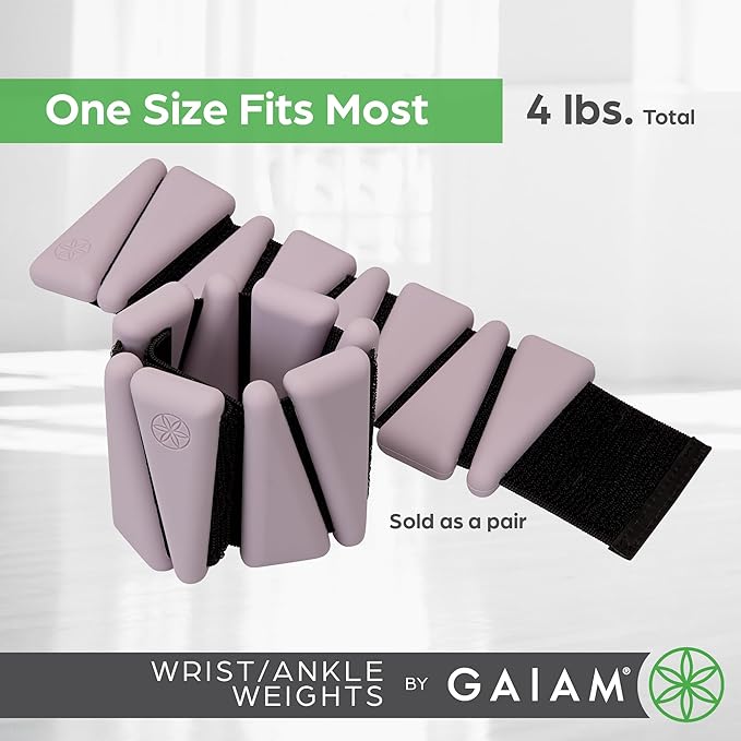 Gaiam Flex Wrist & Ankle Weights 2Lb Pair - Dusty Pink