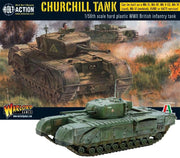 Warlord Bolt Action Churchill Infantry Tank 1:56 Tabletop Miniatures - Plastic Paintable Miniature WWII Soldiers Set, Unpainted Table Top 28mm Military Minifigures for Adults - Gaming Figurines Pack