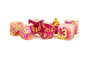FanRoll Sharp Edge Resin DND Dice Set: Thousand Day Red, Role Playing Game Dice for Dungeons and Dragons