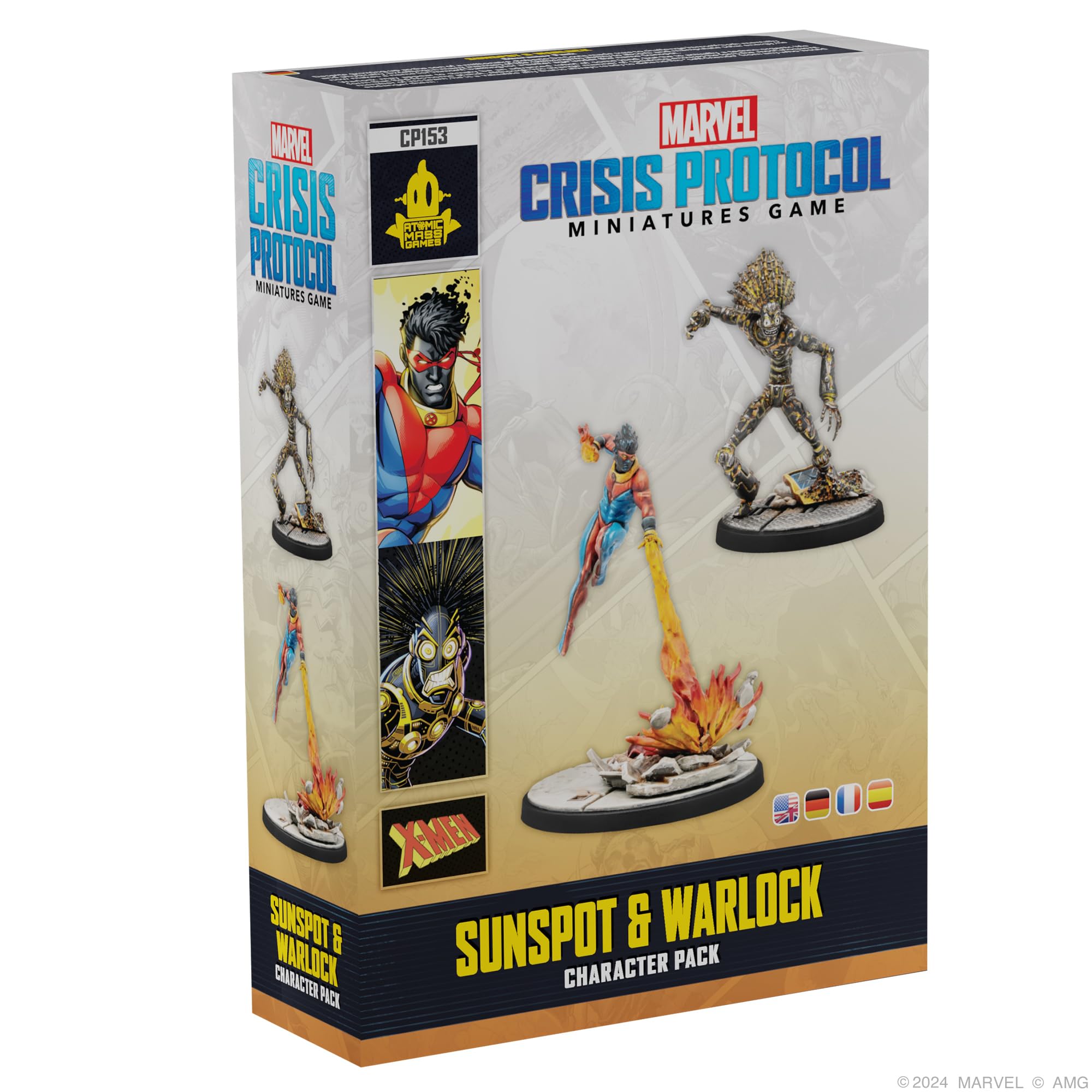 Marvel: Crisis Protocol Sunspot & Warlock Character Pack - Tabletop Superhero Game, Strategy Game for Kids & Adults, Ages 14+, 2 Players, 90 Min Playtime, Made by Atomic Mass Games