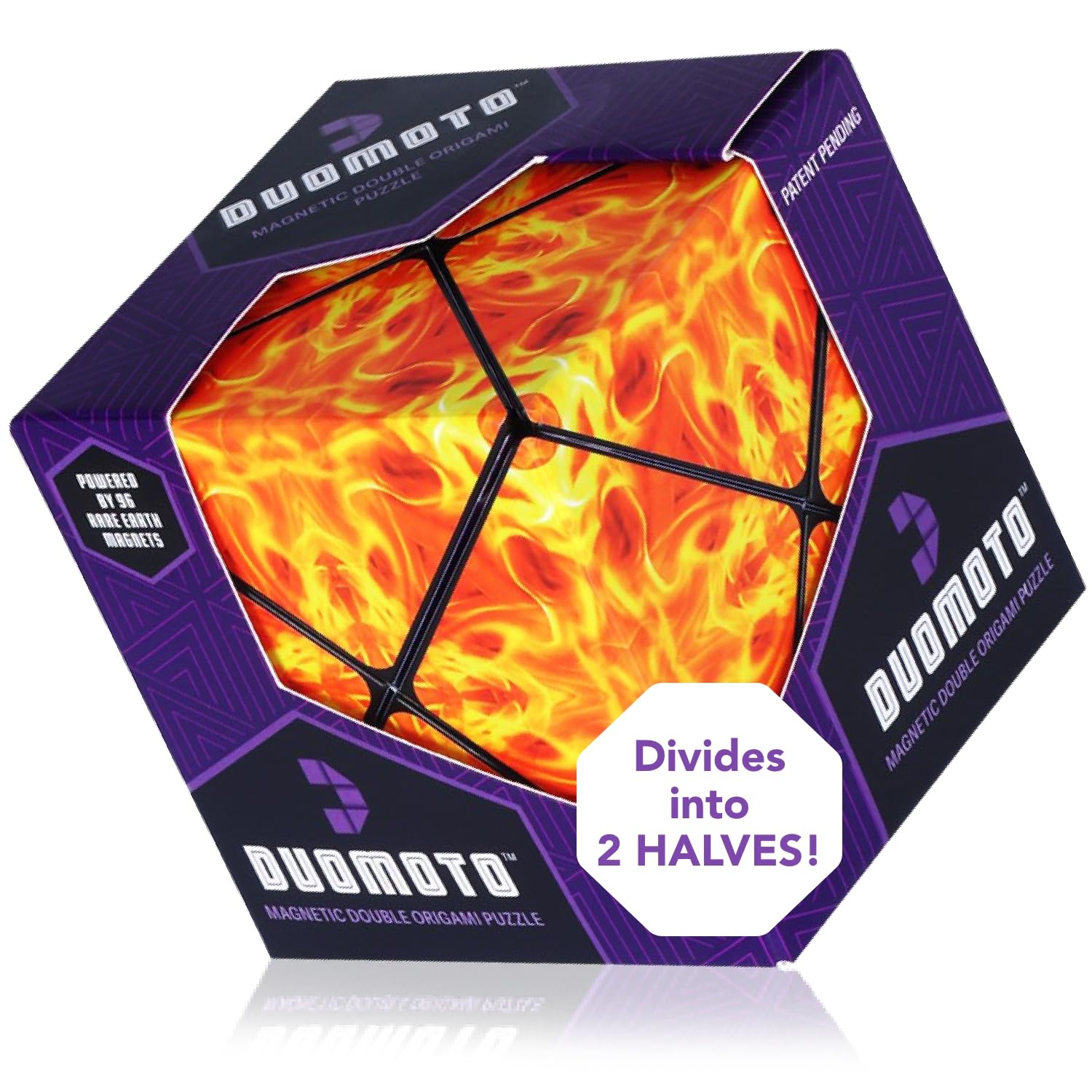 Duomoto Magnetic Transforming Cube - Shape Shifting Double Creativity Puzzle w/ 96 Rare Earth Magnets - Transforms Into Over 100 Shapes - by Fun in Motion Toys - Creators of Shashibo & Cubendi