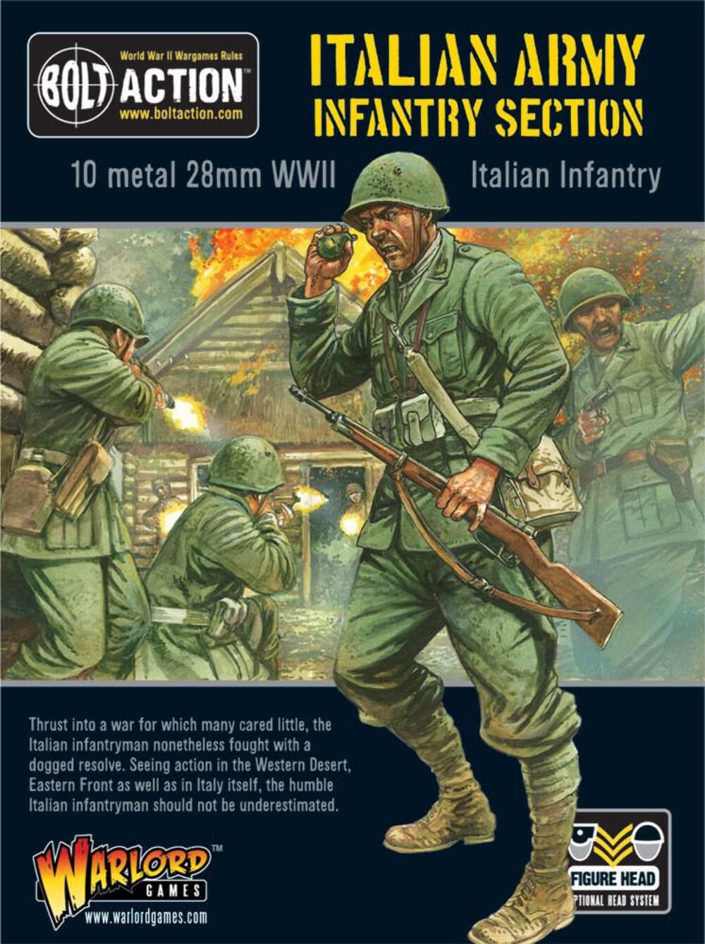 WGB-II-02 Italian Army: Infantry (10 man squad, head variants) BOX