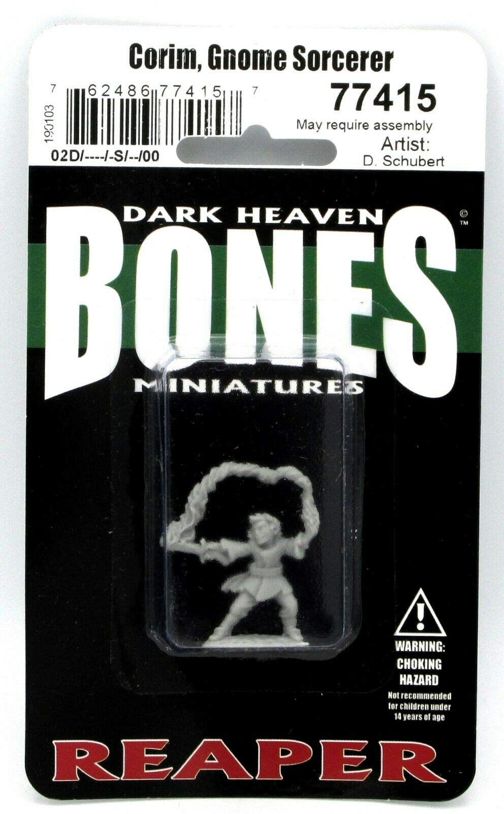 Reaper Miniatures Corim The Kestrel, Gnome Wizard #77415 Bones Unpainted Plastic