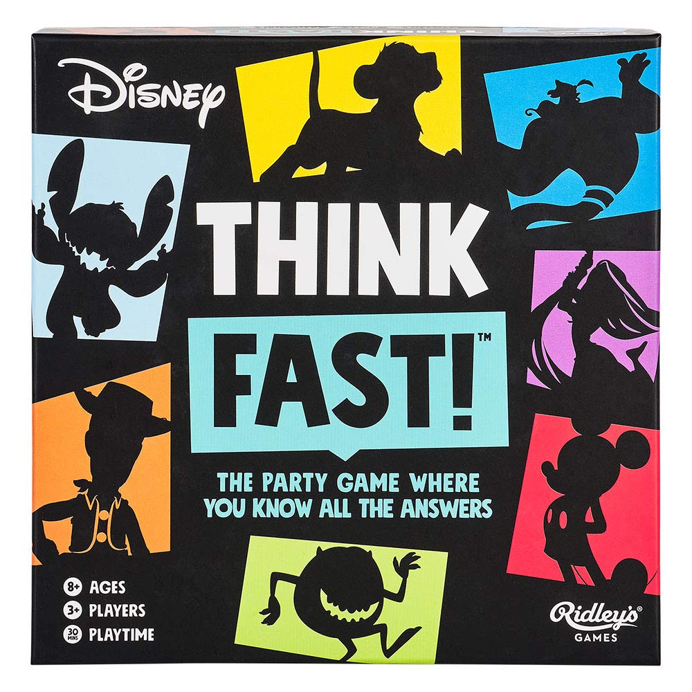 Ridley's Games: Think Fast! -Disney Edition | The Trivia Party Game Where You Know All The Answers | Test Your Disney Knowledge|Great for Parties|Ages 8+, 3+ Players, 30-Minute Playtime