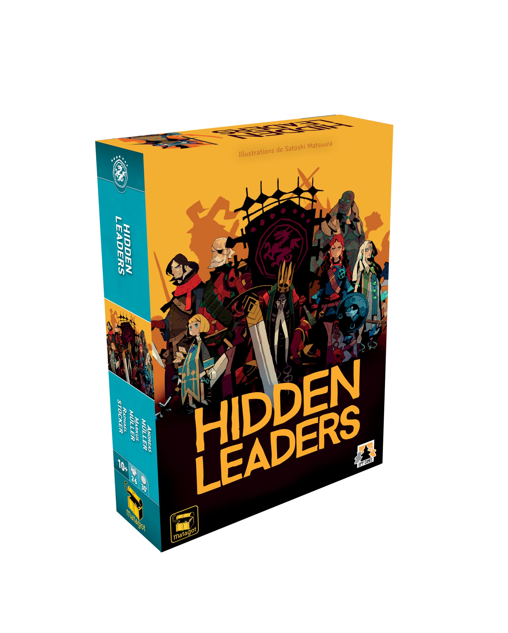 BFF Games Hidden Leaders Board Game - Deduction and Strategy Game, Fantasy Game for Kids and Adults, Ages 10+, 2-6 Players, 20-40 Minute Playtime, Made by