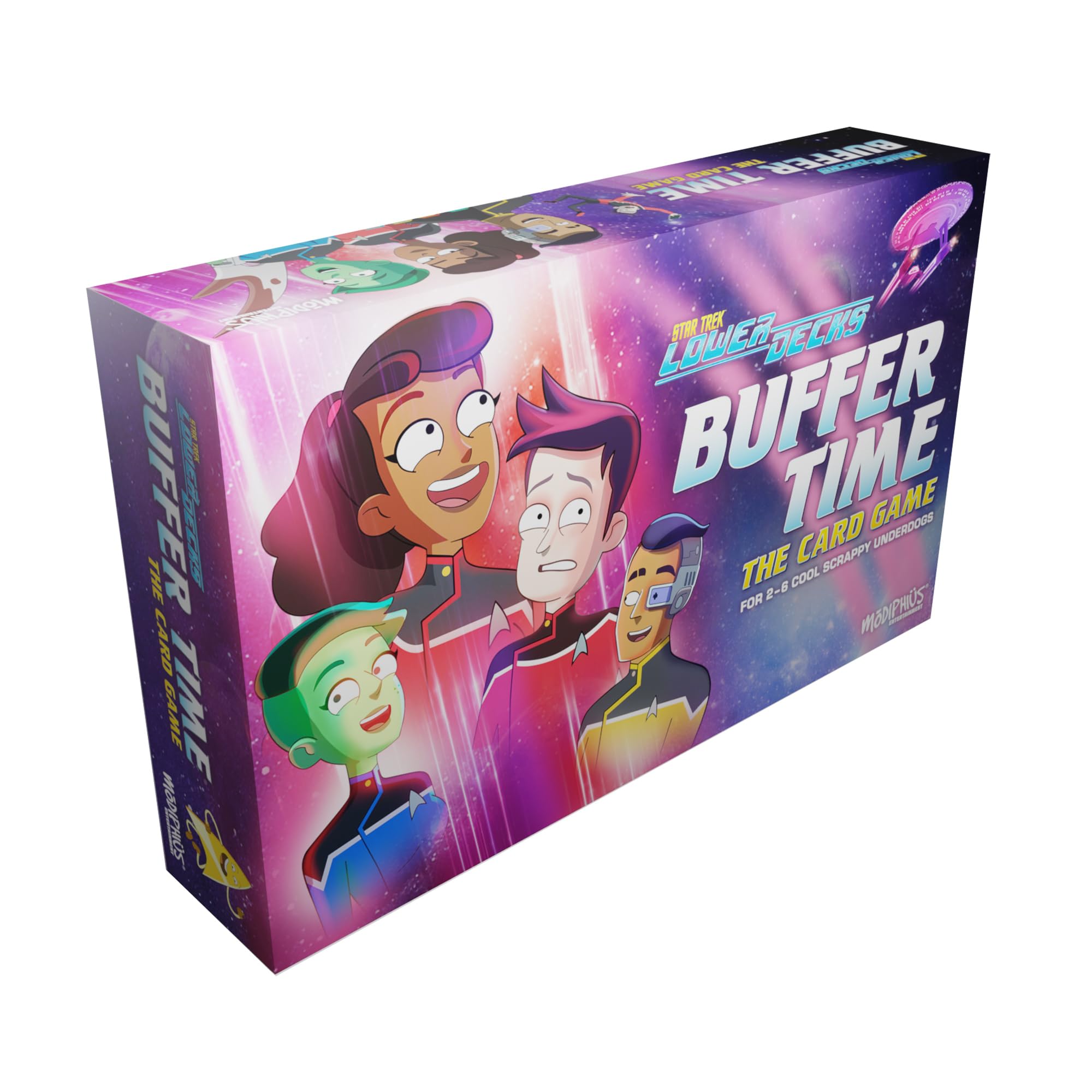 Modiphius Star Trek: Lower Decks Buffer Time Card Game - Complete Assignments in a Push-Your-Luck Strategy Game for Kids & Adults, Ages 14+, 2-6 Players, 20-40 Min Playtime