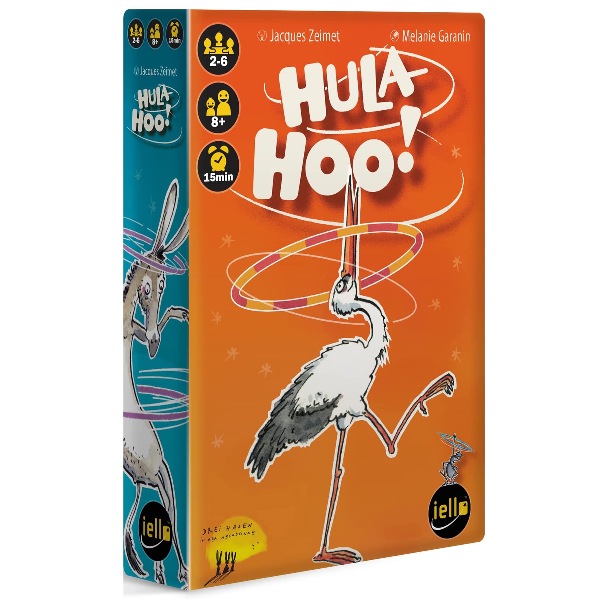 IELLO Hula Hoo: Fun & Easy Animal-Themed Party Card Game for Families, Ages 8+, 2-6 Players, 15 Min Gameplay, Card Discarding Strategy