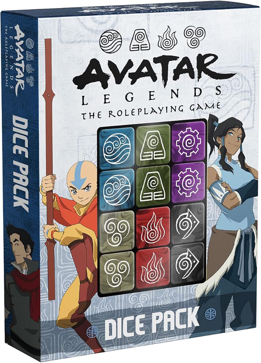 Magpie Games Avatar Legends The Roleplaying Game: Dice Pack – 12 Engraved Six-Sided Dice Set