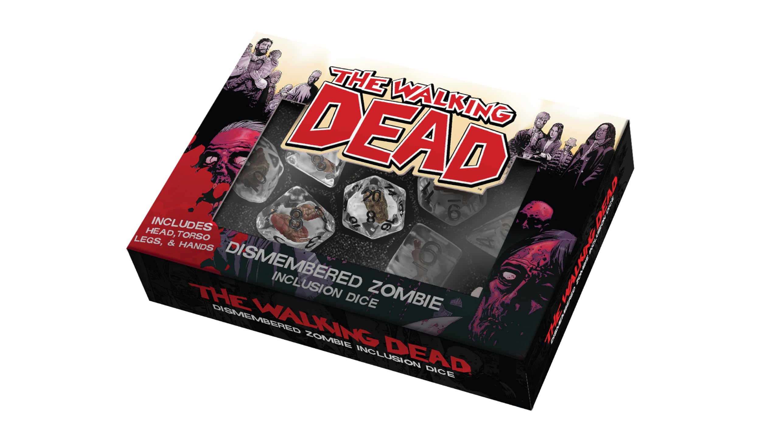 Fanroll The Walking Dead Dismembered Zombie Resin Poly Dice Set