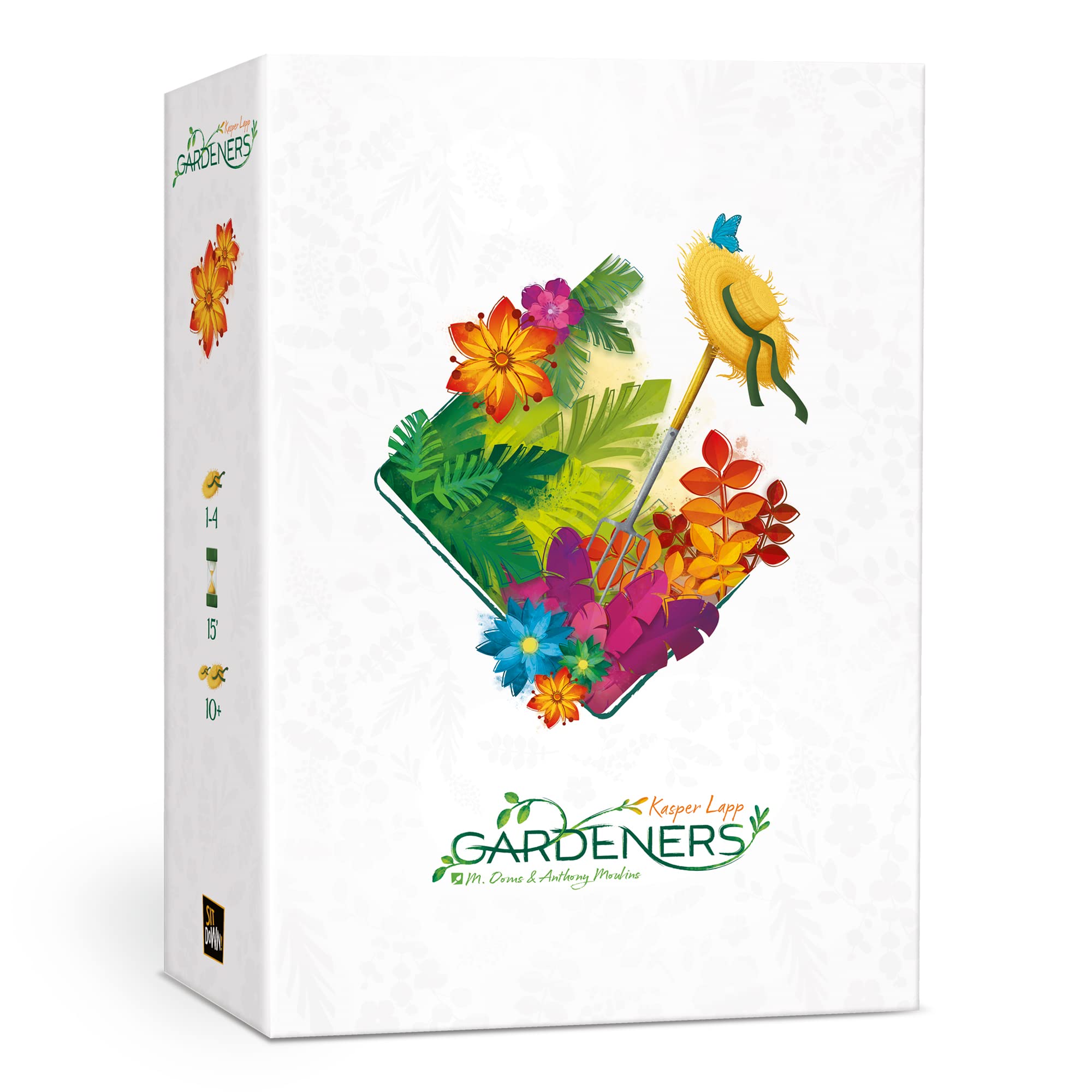 Sit Down! Gardeners - Sit Down! Tile-Placement Game, Arrange As Many Gardens As Possible, Simultaneous Cooperative Game, Play Solo Mode Or with Up to 4 Players, 15 Minute Play Time, for Ages 10+