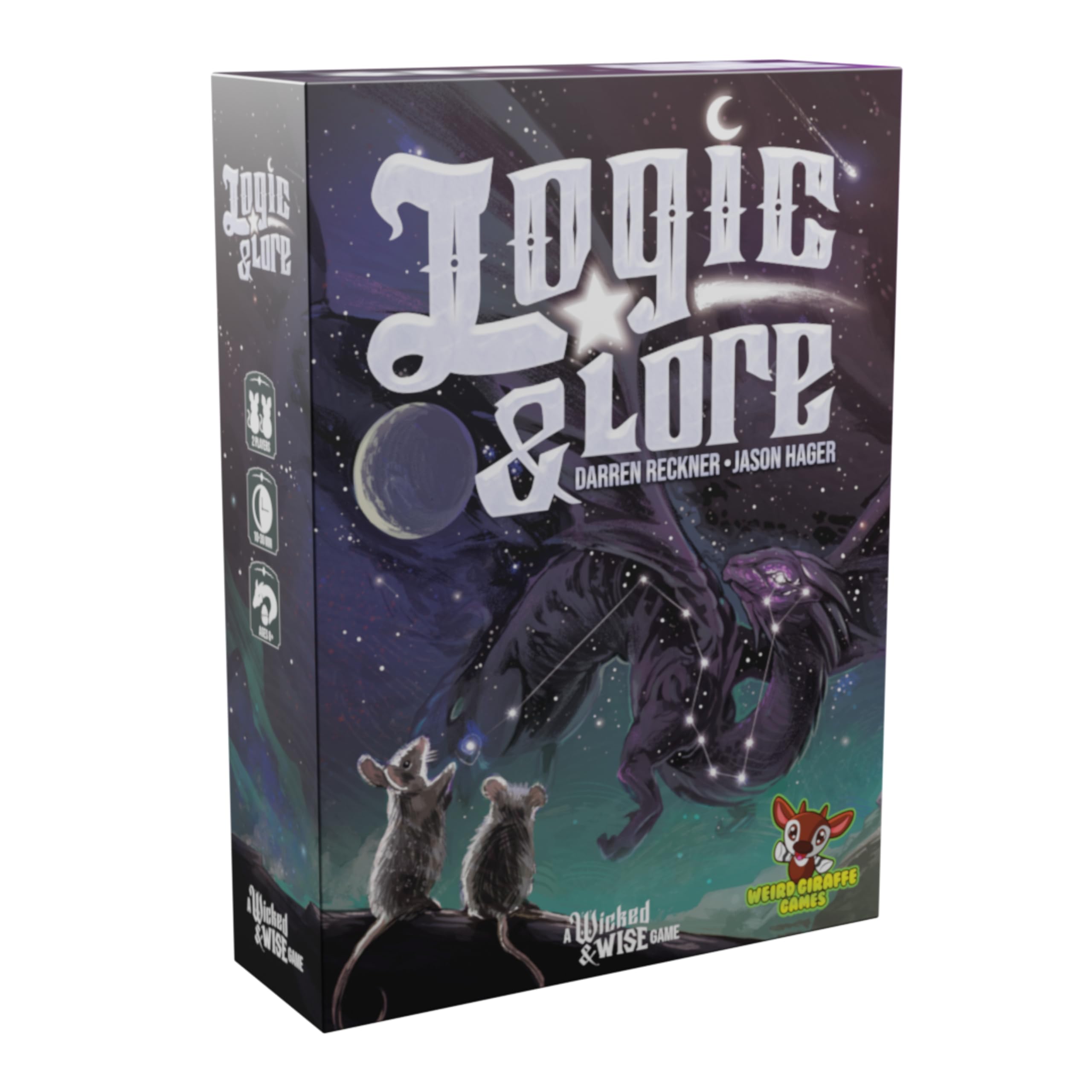 Logic & Lore | 2 Player Cosmic Deduction Card Game for Ages 8+ | Cozy Fantasy Puzzle with Dragons & Mice | Strategy Game for Couples & Adults | 10-30 Minute Play