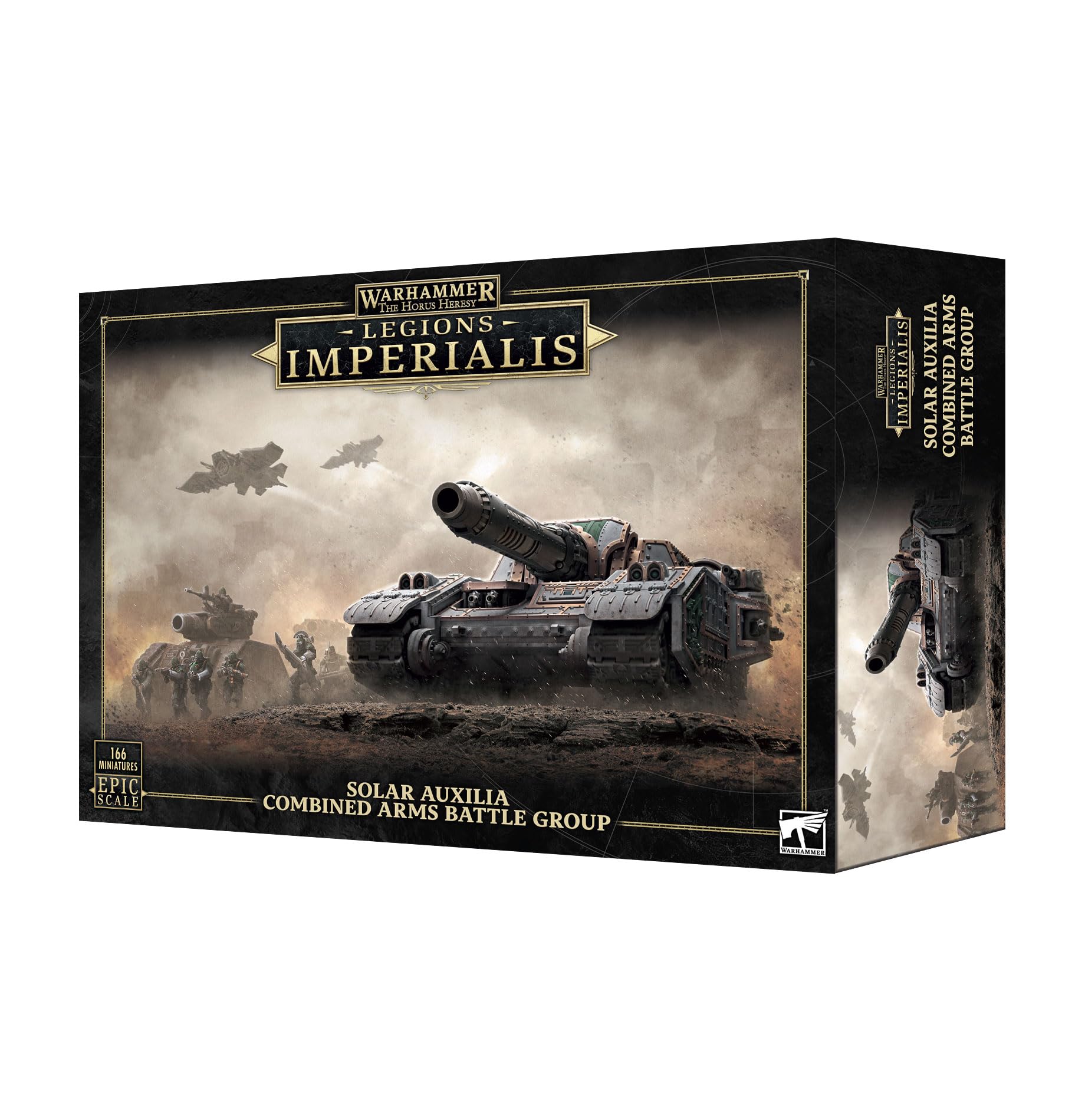 Games Workshop Legions Imperialis Solar Auxilia Combined Arms Battle Group – 76 Miniature Army Box with Infantry, Tanks, Artillery & Aircraft