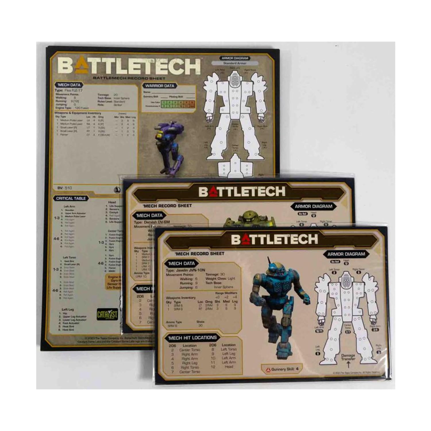 Catalyst Game Labs Premium Records Sheets (Mercenaries)