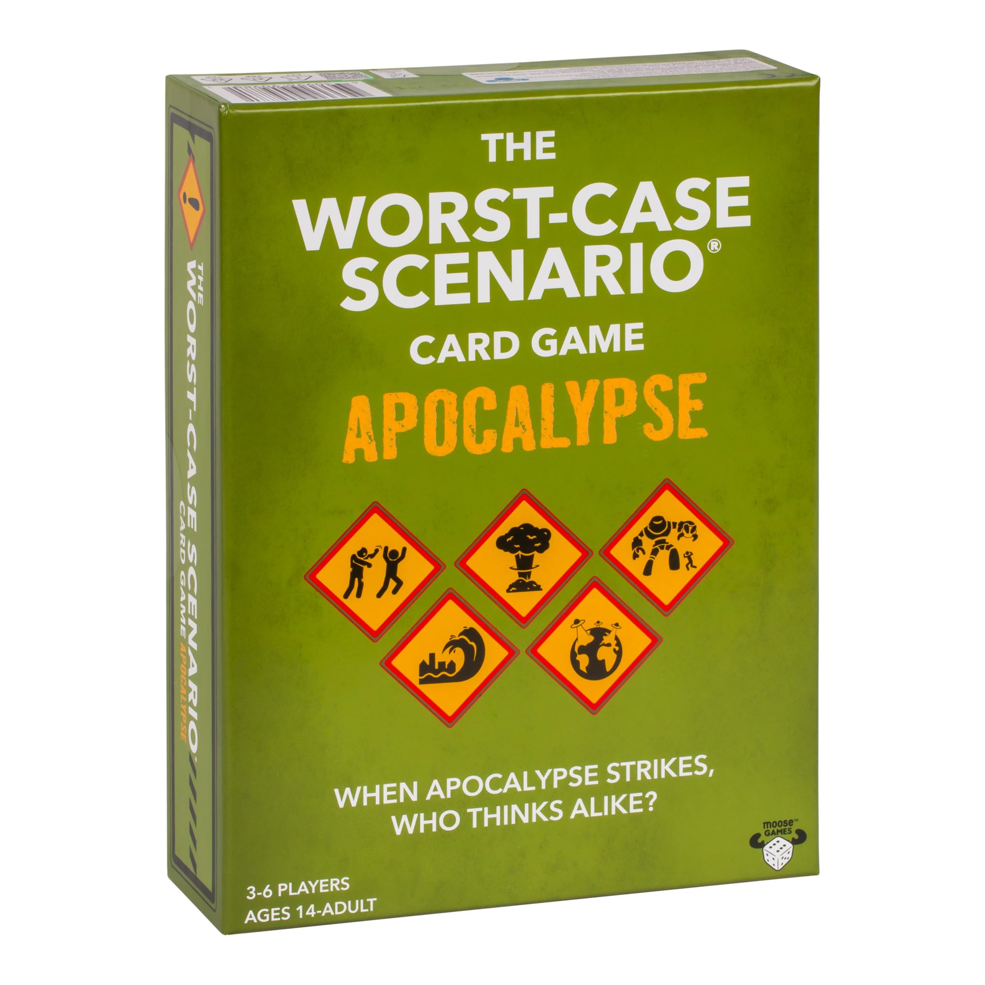 Moose Games The Worst-Case Scenario Card Game Apocalypse | Match How Players Rank Five Apocalyptic Scenarios from Bad to Worst | Score Points and Win! for Ages 14 to Adult for 3 to 6 Players