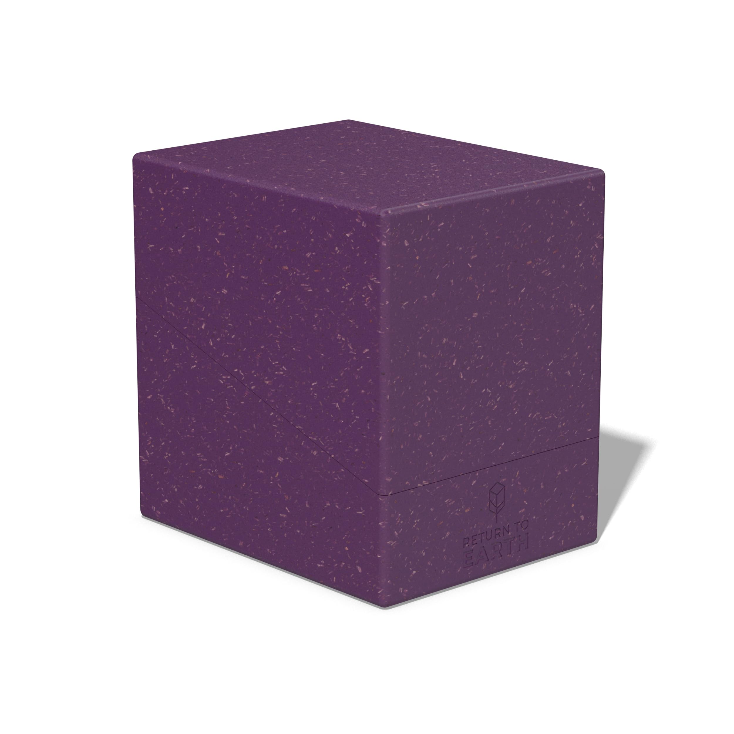 Ultimate Guard RTE Boulder 133+, Deck Case for 133 Double-Sleeved TCG Cards, Purple, 87% Renewable, Made in Germany, Secure & Durable Storage