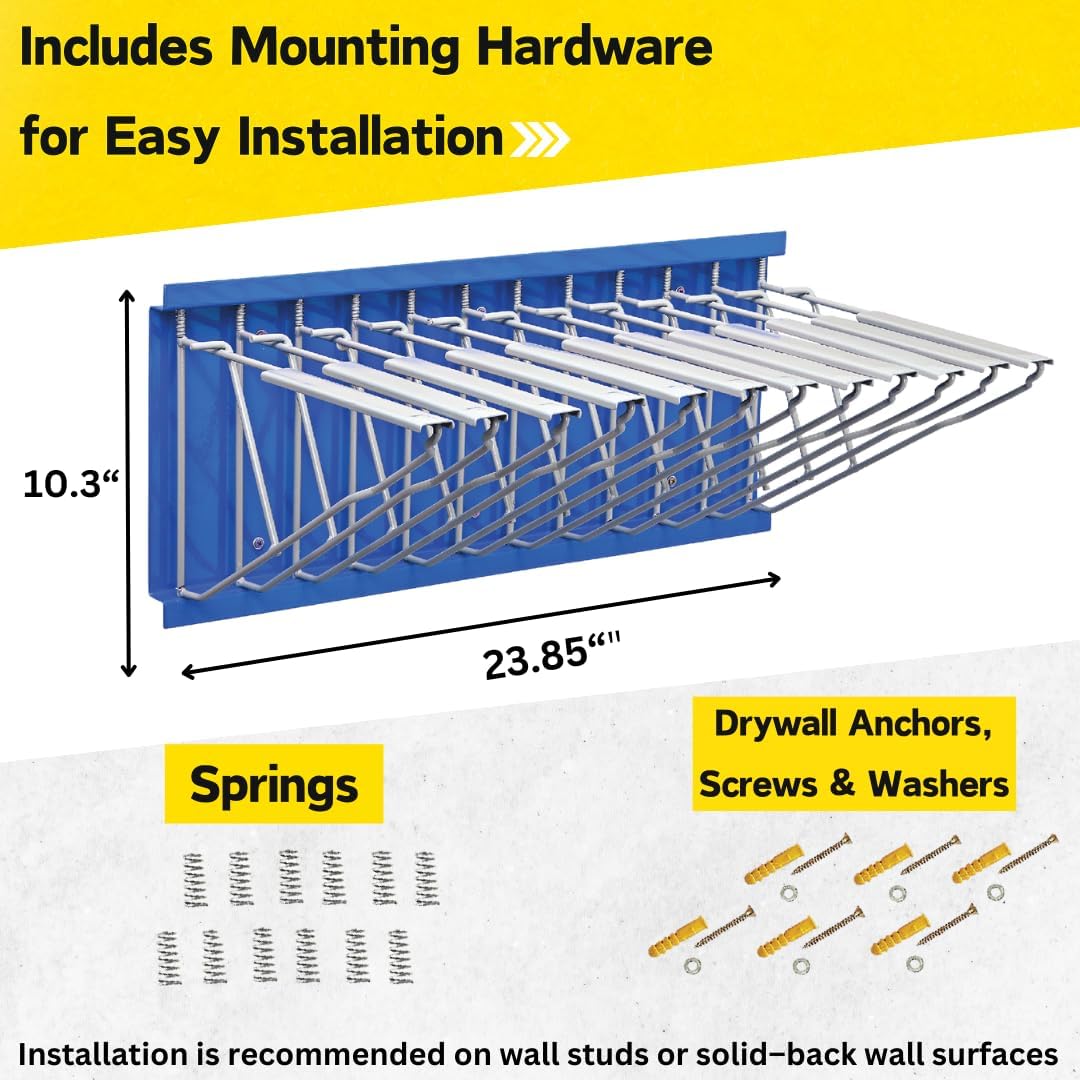 Large File Pivot Wall Rack for Blueprints, Blue