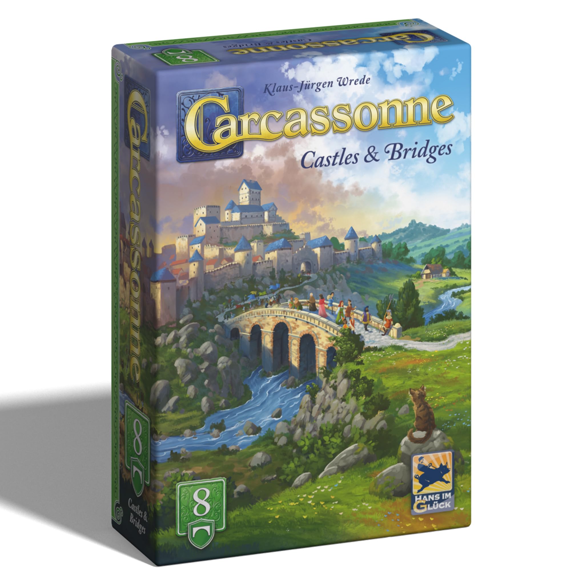 Hans Im Gluck Carcassonne: Castles & Bridges Board Game Expansion - Add Bridges, Barns & Castles for New Scoring and Strategy, Family Fun for Kids & Adults, Ages 8+, 2-5 Players, 45 Minute Playtime