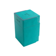Gamegenic Watchtower 100+ XL Convertible Deck Box - Double-Sleeved Card Storage, Card Game Protector, Nexofyber Surface, Holds Up To 100 Cards, Teal/Pink Color, Made