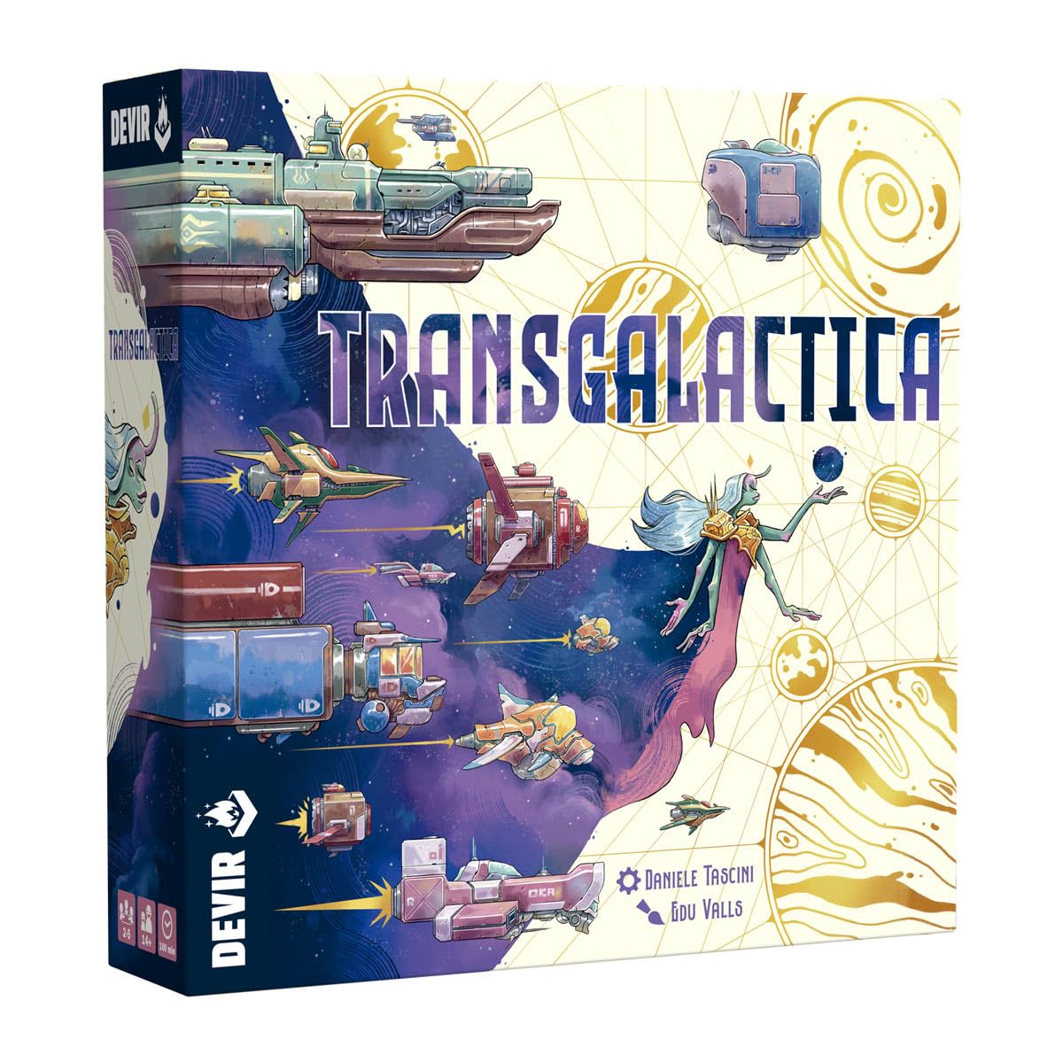 Transgalactica Board Game, Space Worker Placement and Engine Building Game