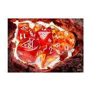 Molten Nebula Luminary Dice with White Numbers 7+1 Lab Dice Set 16mm (5/8in) Chessex