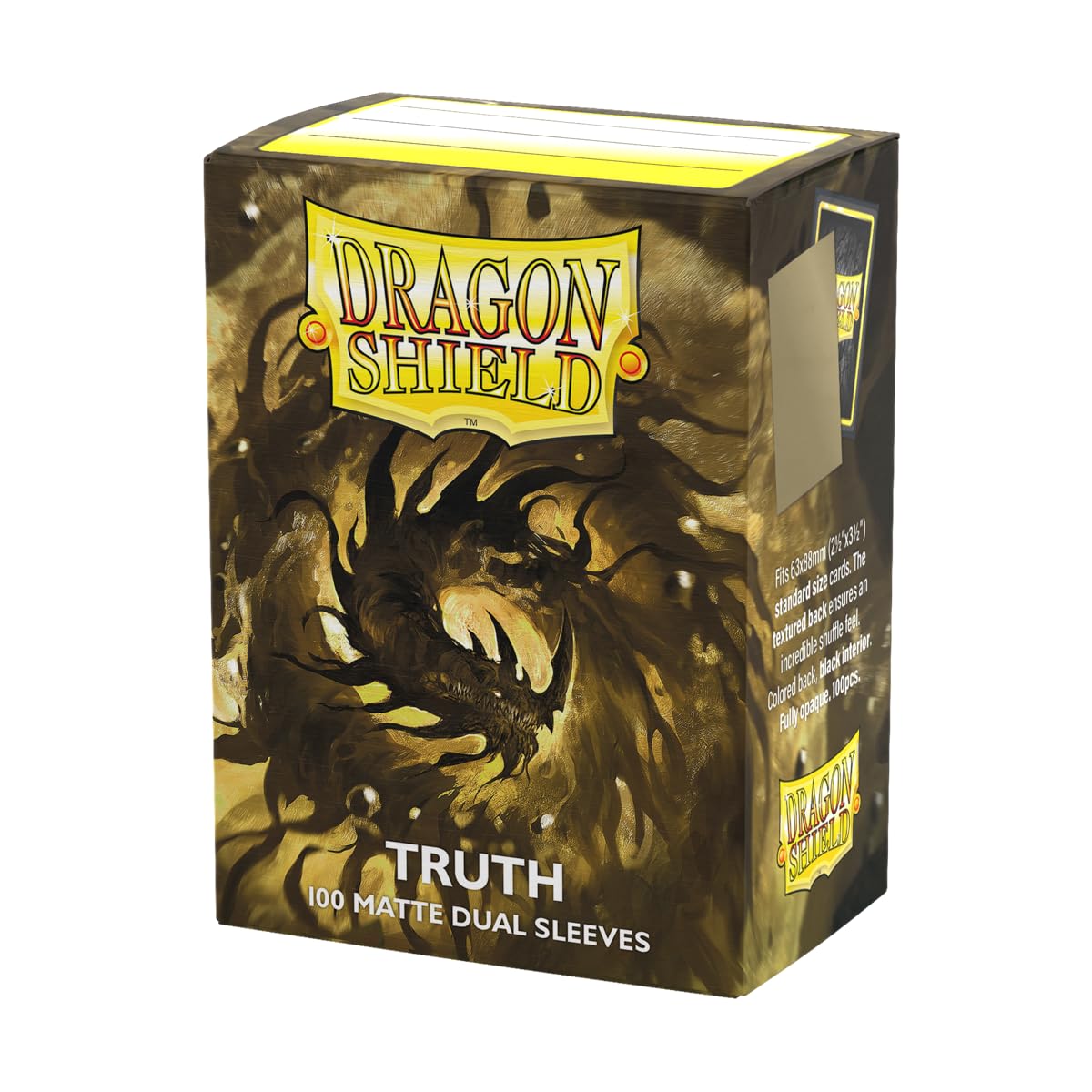 Dragon Shield | Matte Dual Standard Size Card Sleeves | 100 CT - Smooth & Tough Premium TCG Sleeves - Compatible with Pokemon, Flesh & Blood, One Piece & Magic The Gathering | Truth