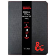 Dungeons & Dragons E-18585 Premium Zippered Book & Character Folio Portfolio, Black/Grey ys/m