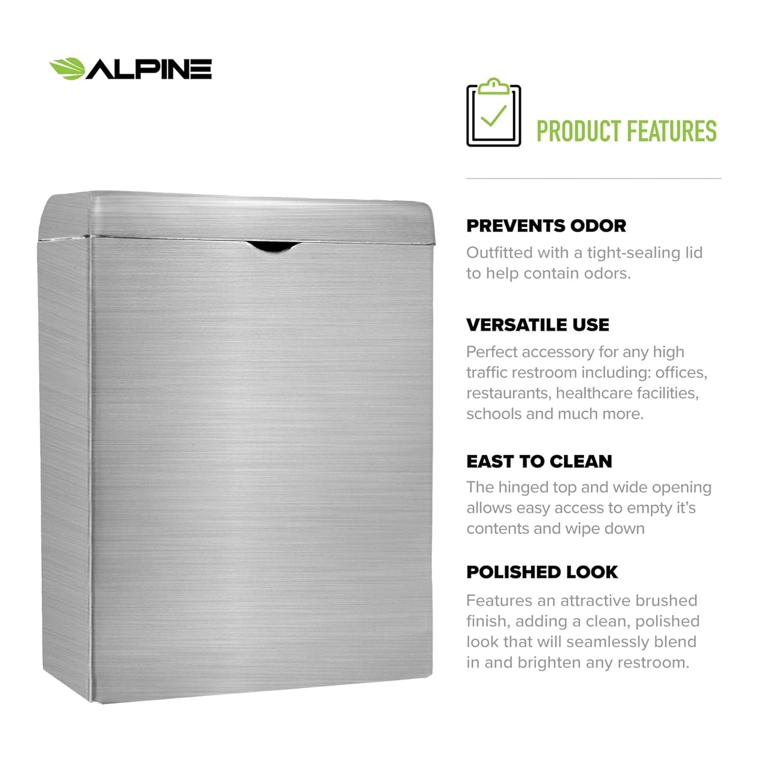 Sanitary Napkin Receptacle, Stainless Steel
