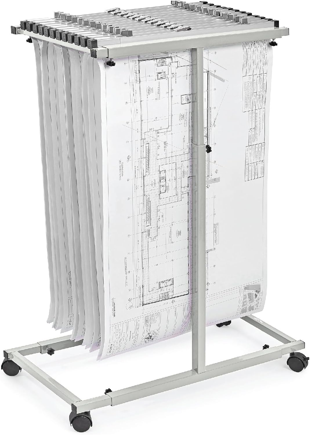 Blueprint Steel Vertical Plan Center, Grey
