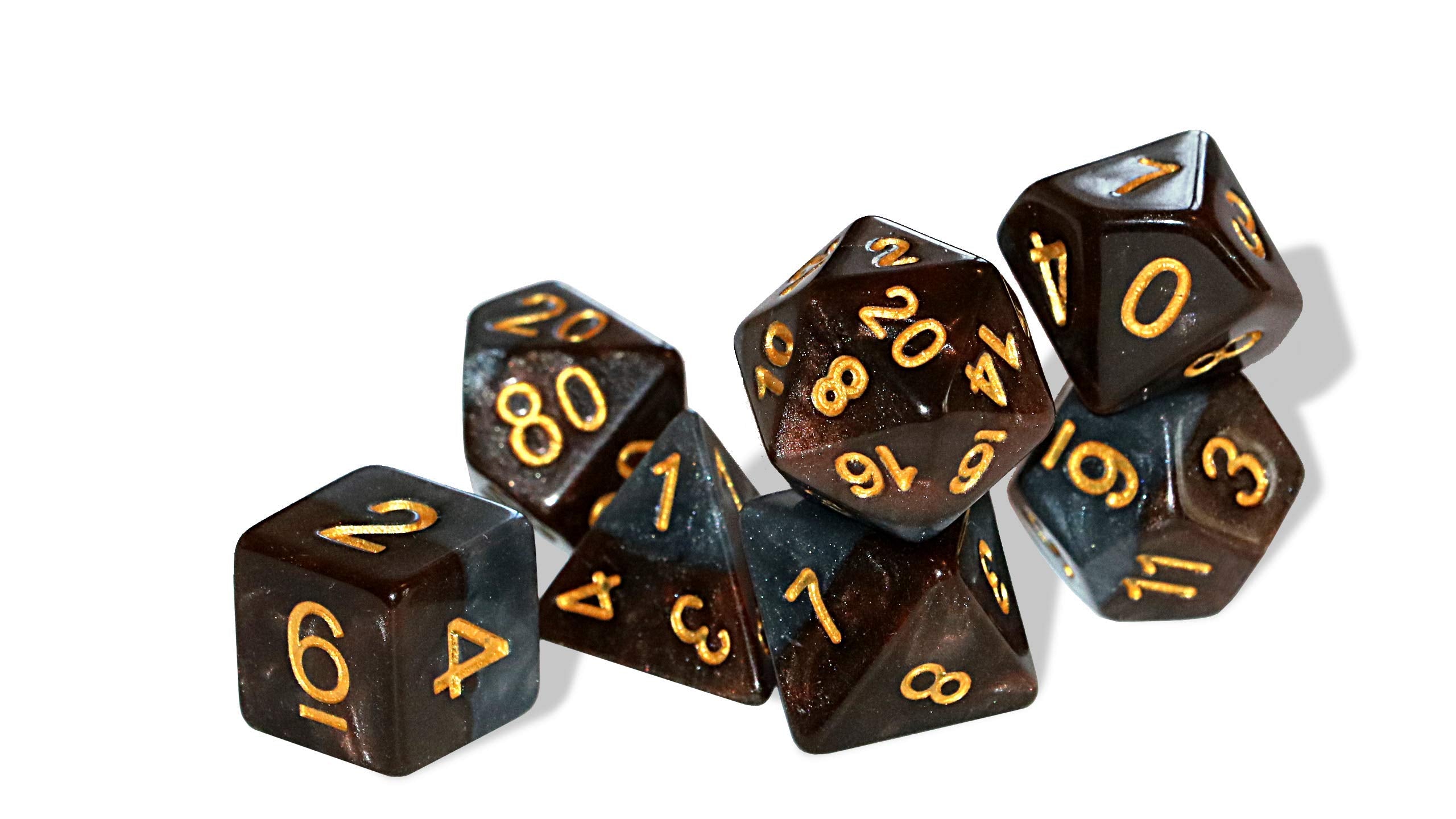 Gate Keeper Games & Dice Halfsies Dice Dwarf 7 Dice Polyhedral Set