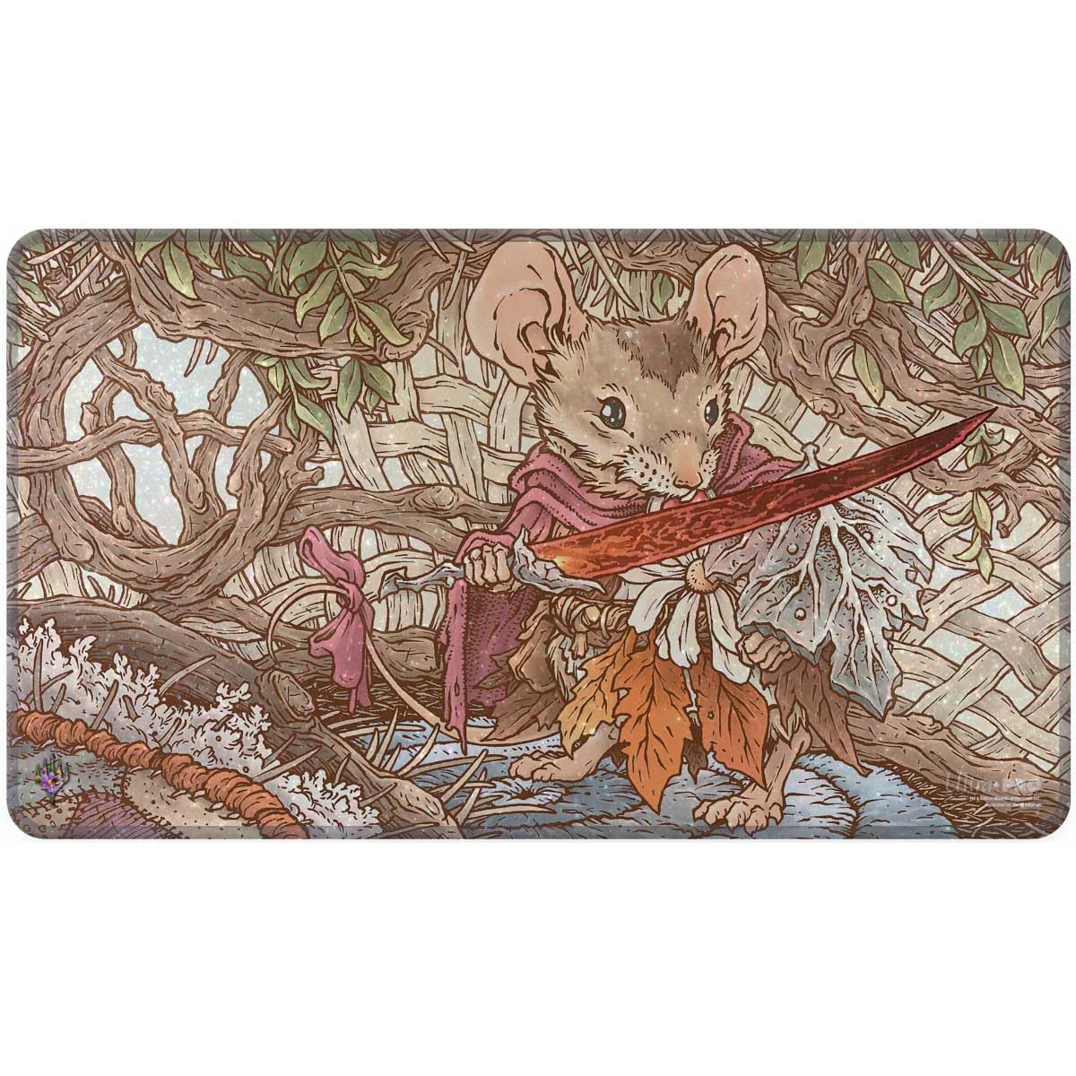 Ultra PRO - Magic The Gathering Bloomburrow Holofoil Playmat Featuring Mabel, Heir to Cragflame, Shiny Holofoil Design, Premium Card Protection, Compact Size, Great for Home or Office Use