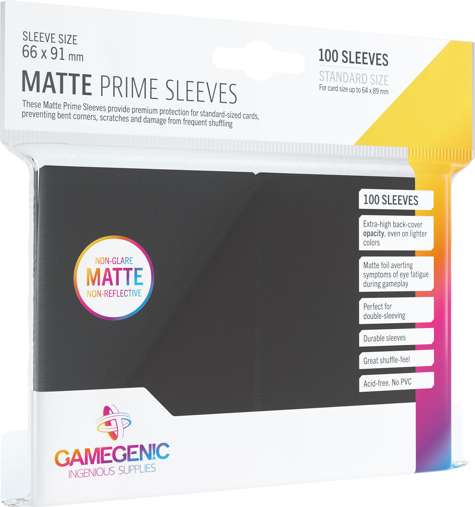 Deck Protector: Matte Prime: Black (100)