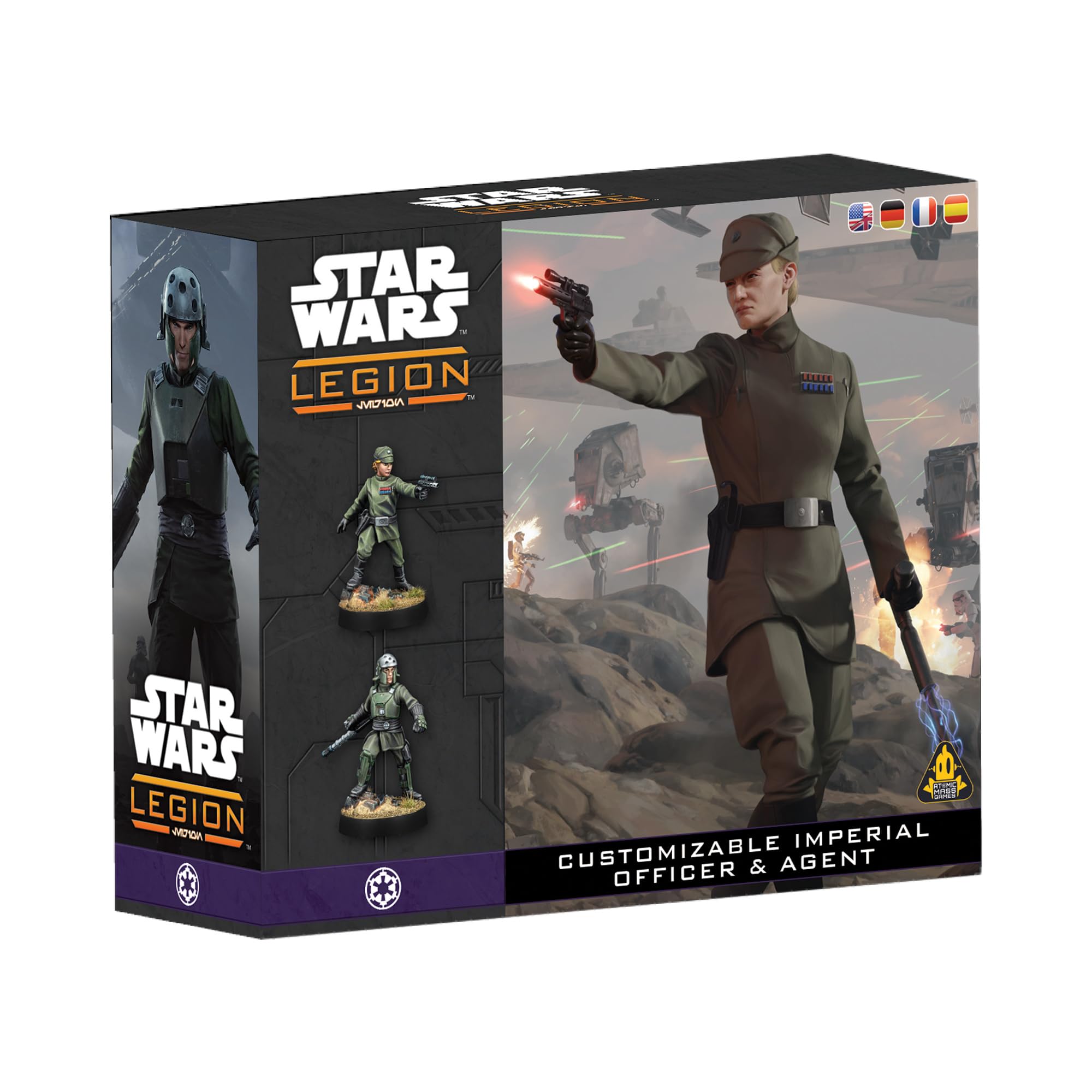 Asmodee Star Wars: Legion Customizable Imperial Officer & Agent - Tabletop Miniatures Game, Strategy Game for Kids and Adults, Ages 14+, 2 Players, 3 Hour Playtime