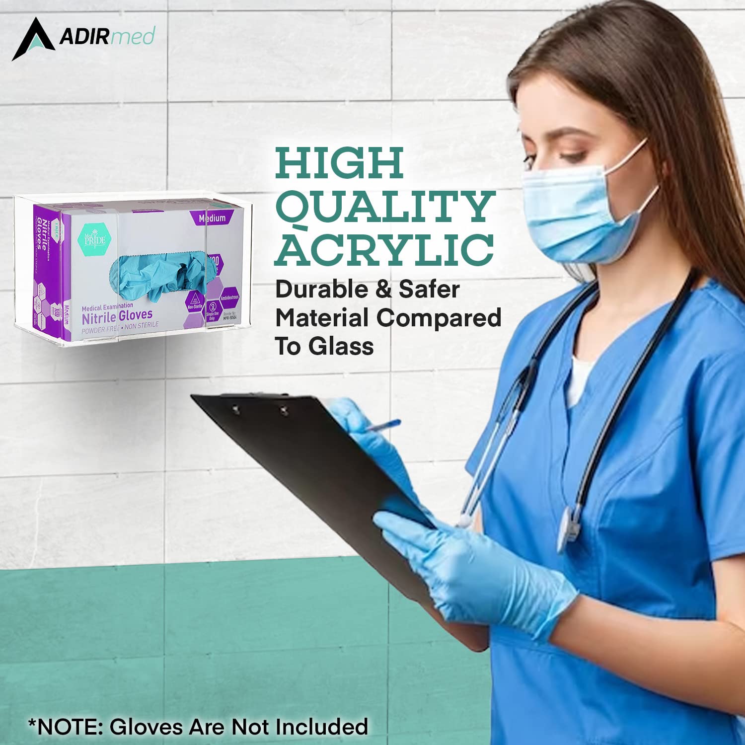 Single Box Capacity Acrylic Glove Dispenser 2 Pack
