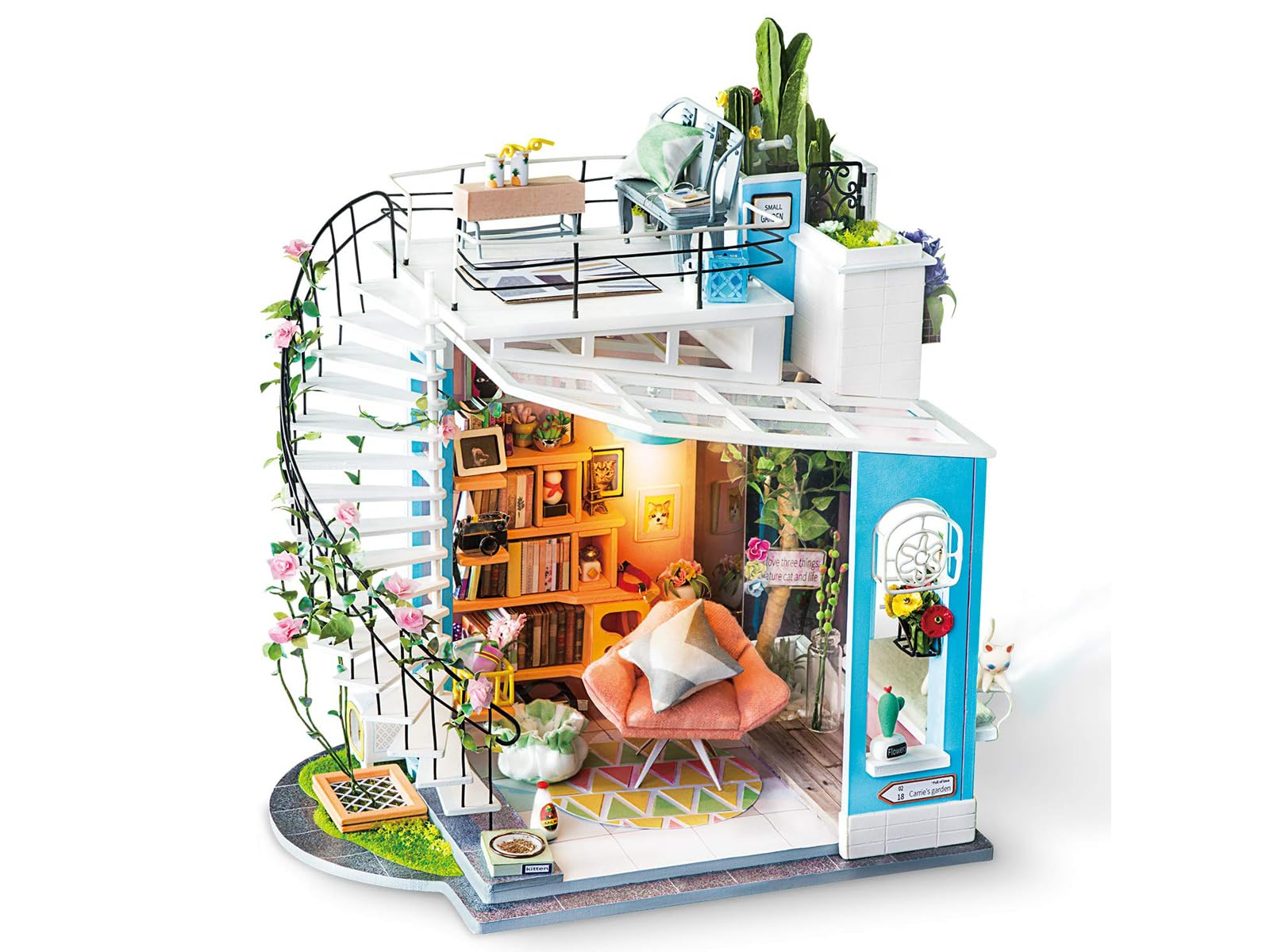 Robotime® "Dora's Loft DIY Miniature Dollhouse Kit