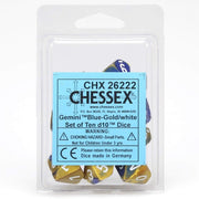 d10 Clamshell Gemini Blue and Gold with White (10)