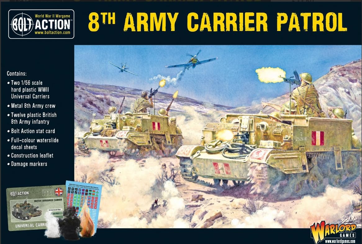 Warlord Games, Bolt Action, 8th Army Carrier Patrol, Wargaming Miniatures