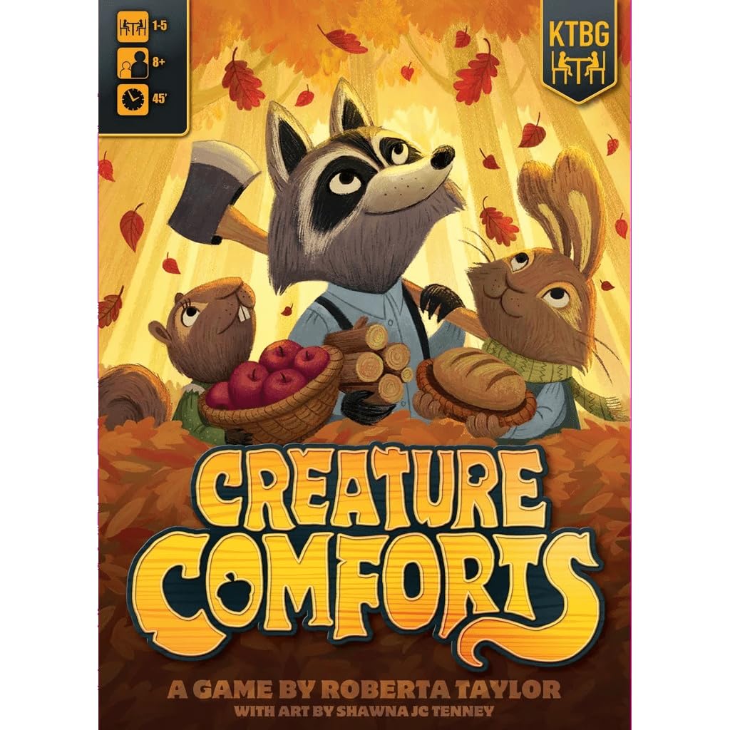 Creature Comforts by KTBG | Resource Gathering & Seasonal Strategy for Families and Casual Gamers | Ages 8+ | 1-5 Players | 45 min Playing Time |