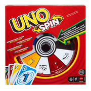 Mattel Games UNO Spin Card Game for Kid, Adult & Family Nights, Classic Play with Toy Spinner, New Challenges & Rules, Rainy Day Activity