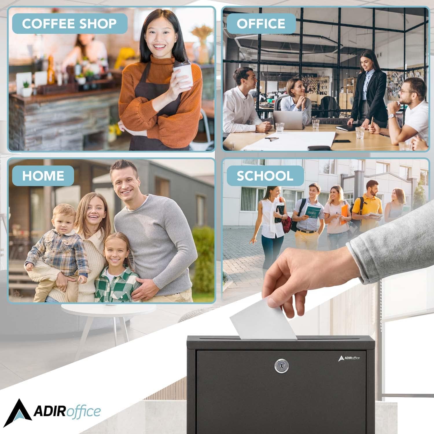 Wall Mountable Large Steel  Drop Box (2 pack)