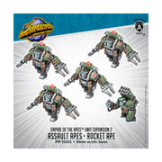 Monsterpocalypse: Empire of The Apes Assault Apes & Rocket Ape Units (White Metal)