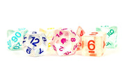 Unicorn Resin Poly Dice Set: Rainbow Ice (7)