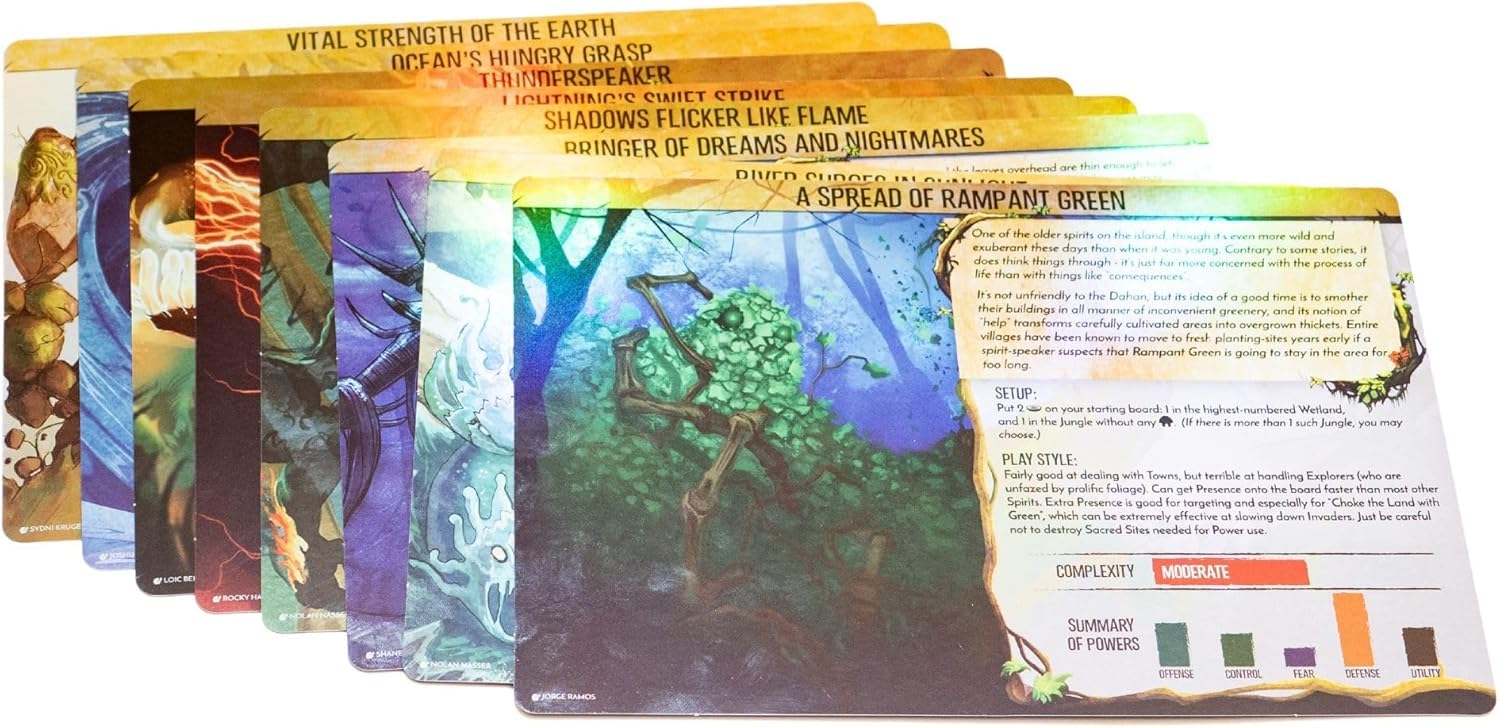 Greater Than Games | Spirit Island: Base Game - Foil Panels | Cooperative Strategy Board Game Accessory | Premium Component Upgrade