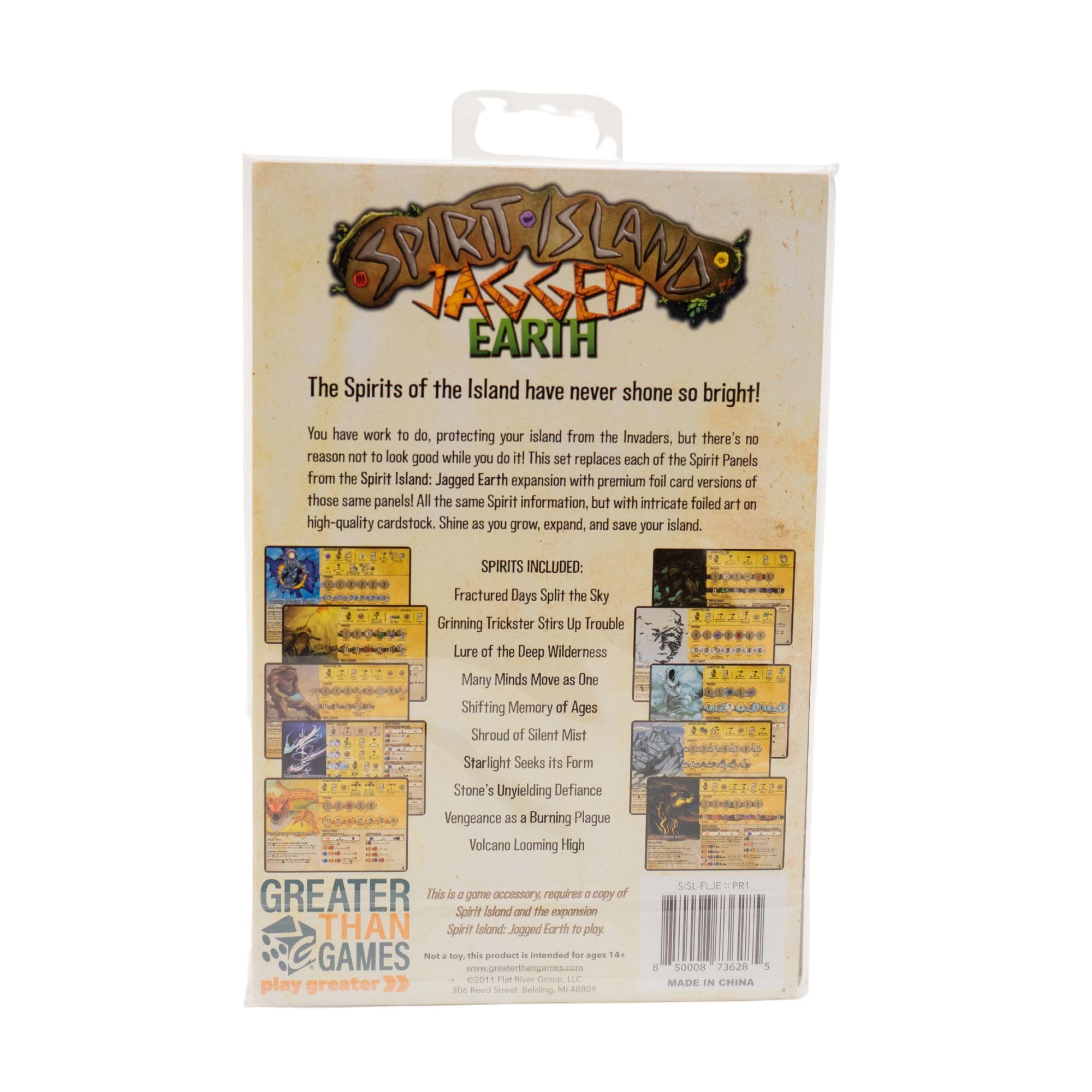 Greater Than Games | Spirit Island: Jagged Earth - Foil Panels | Cooperative Strategy Board Game Accessory | Premium Component Upgrade
