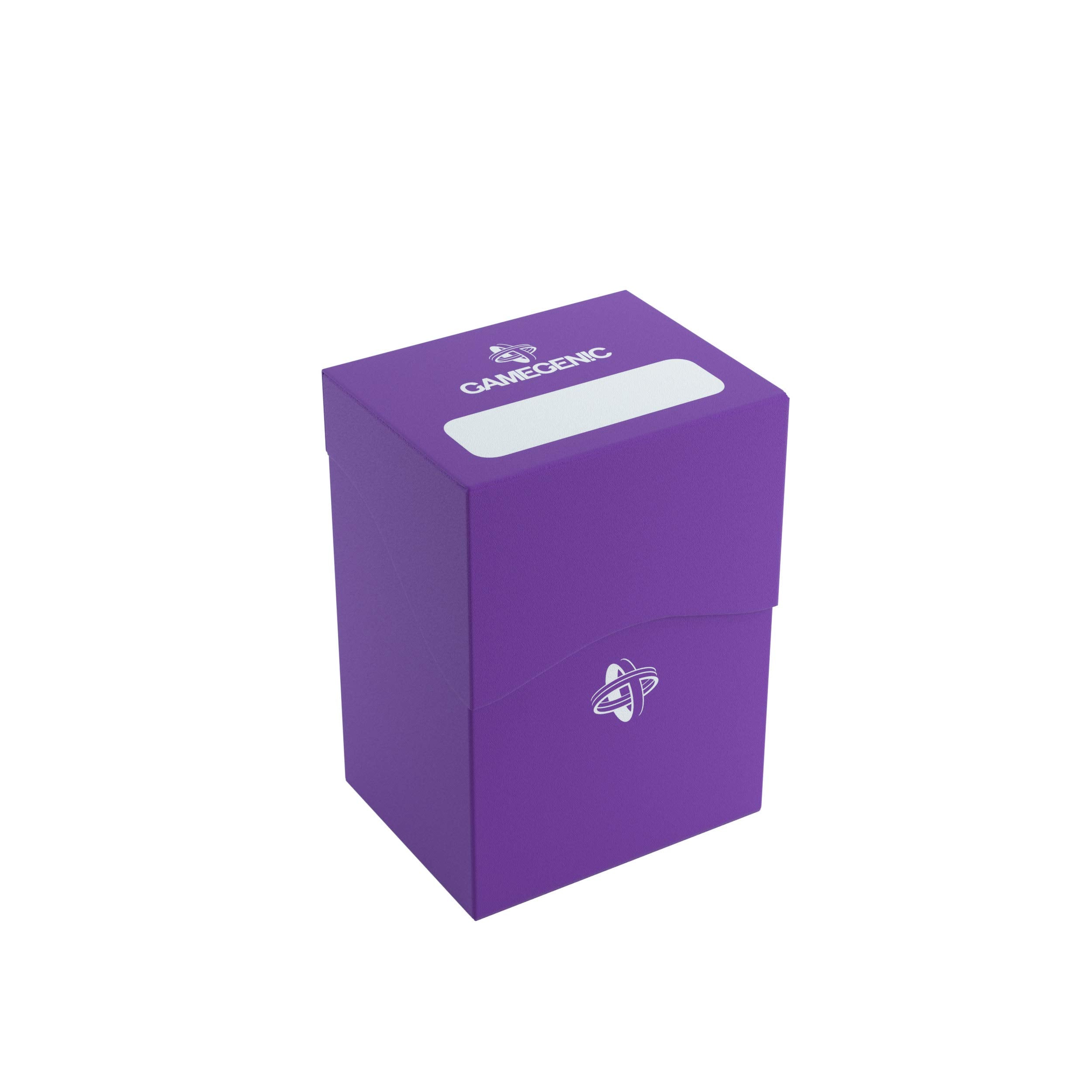 Gamegenic Deck Holder 80+ Casual Deck Box | Double-Sleeved Card Storage with Flex Card Divider | Premium Card Game Protector | Cobra Neck Technology | Holds up to 80 Cards | Purple Color | Made