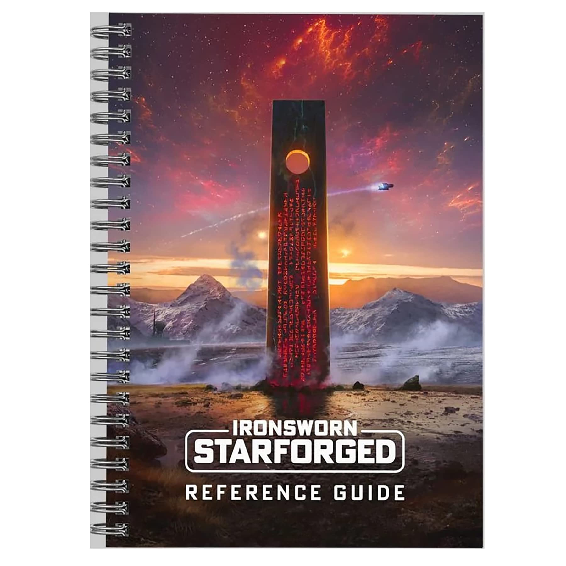 Ironsworn: Starforged - Reference Guide – Wire-Bound RPG Expansion Book, Modiphius Entertainment, Human Centric Science Fiction, 127 Pages, 6x9, Colorful Illustrations, New Resources & References